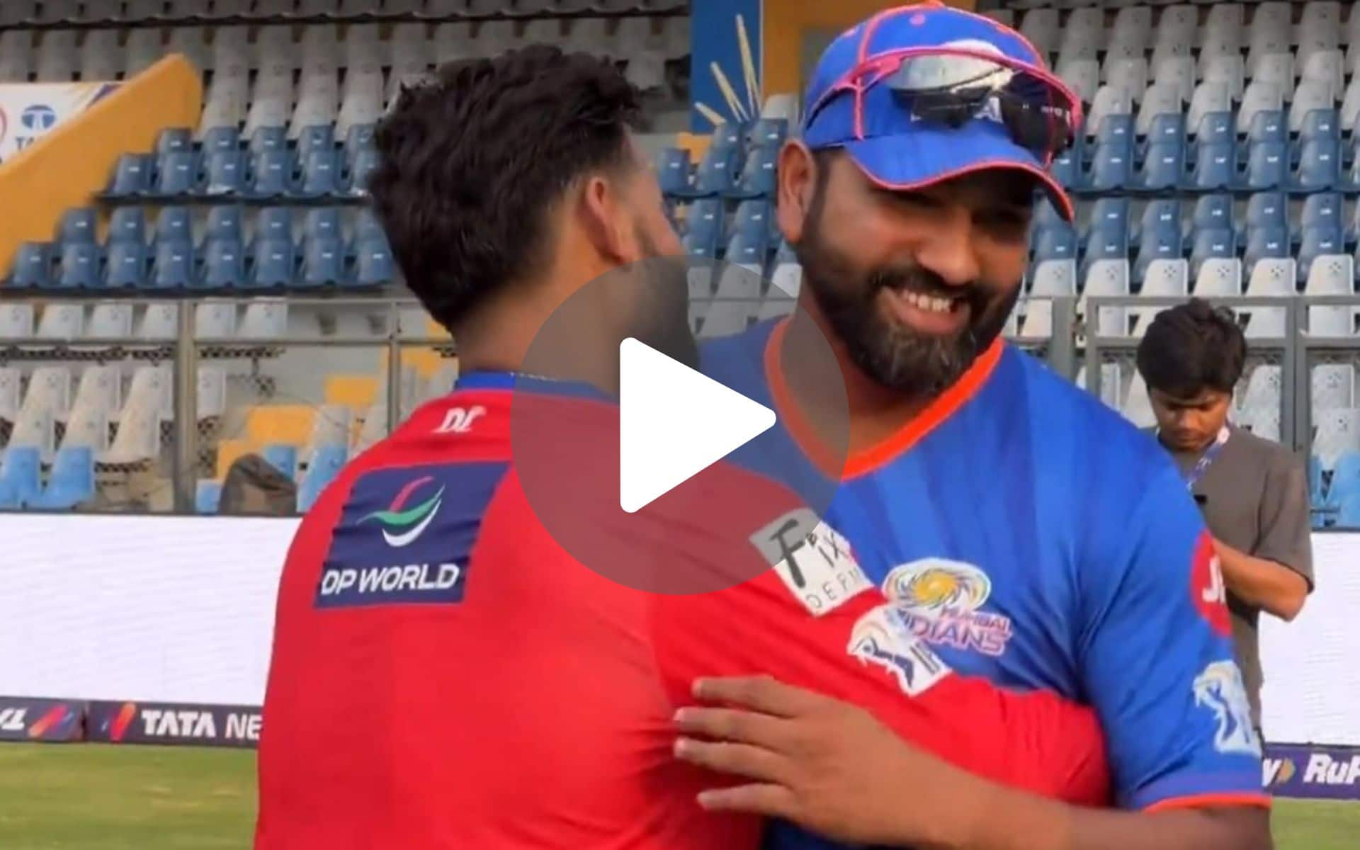 [Watch] Rishabh Pant Hugs Rohit Sharma Tightly, Duo Bond Over Before MI vs DC